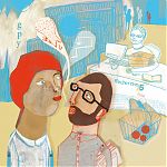 Illustration f�r B�cherhallen Hamburg