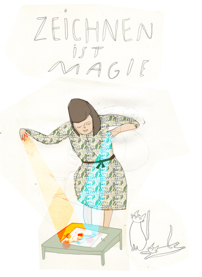 Zeichnen Magie Hexerei Katzen Hexe Zeichnen Magie Hexerei