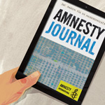 Anzeigenmotiv für die App zum Amnesty Journal